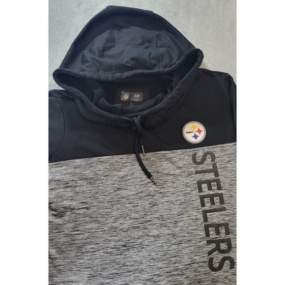 NFL Team Apparel GIII Apparel Group Steelers Black Turtleneck Hoodie Womens M - Picture 1 of 7